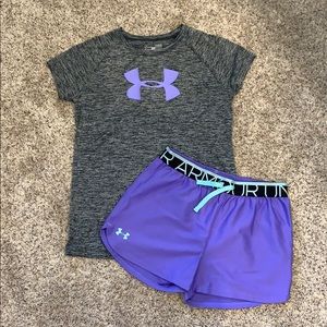 UA girls matching set